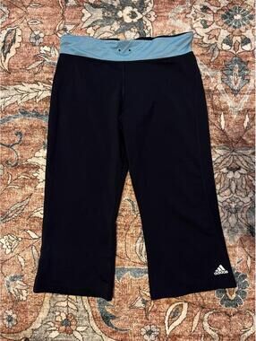 Adidas Women's Navy and Blue Legging